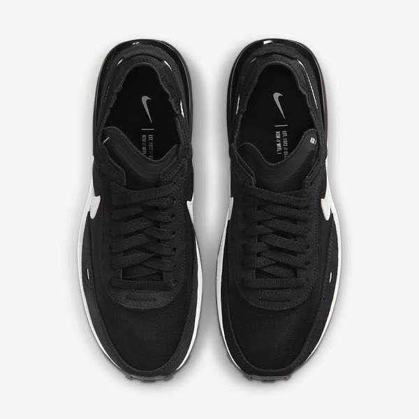 Women's Nike Waffle One Trainers Black / Orange / White | NK275OUN