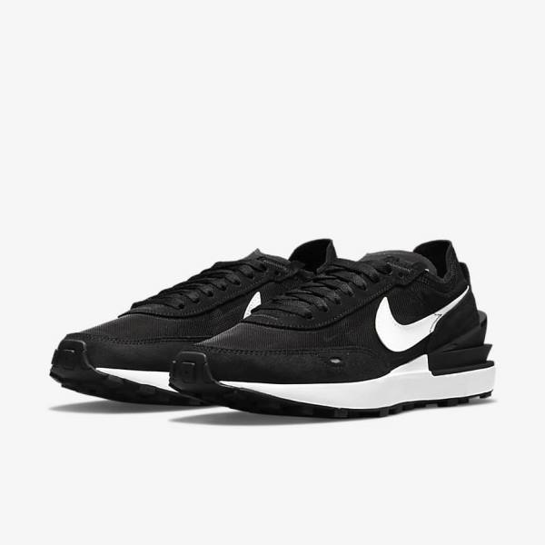 Women's Nike Waffle One Trainers Black / Orange / White | NK275OUN