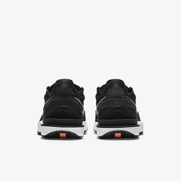 Women's Nike Waffle One Trainers Black / Orange / White | NK275OUN