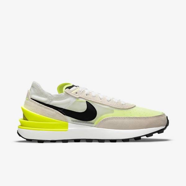 Women's Nike Waffle One Trainers White / Black | NK845HXM