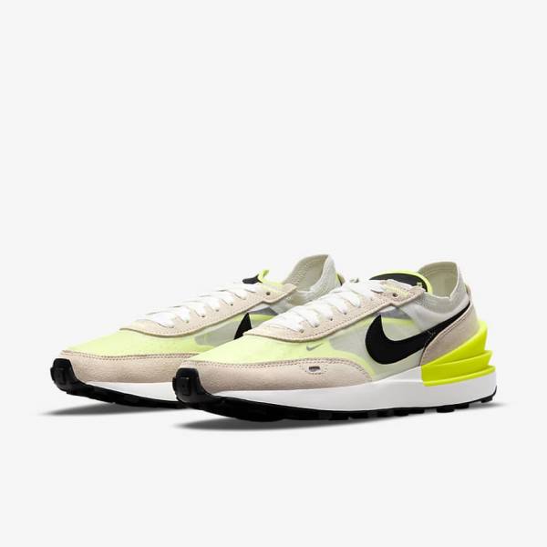 Women's Nike Waffle One Trainers White / Black | NK845HXM