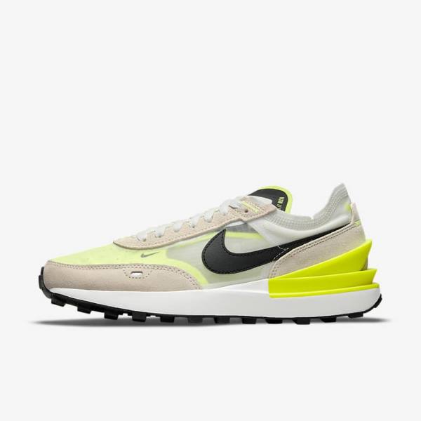 Women\'s Nike Waffle One Trainers White / Black | NK845HXM