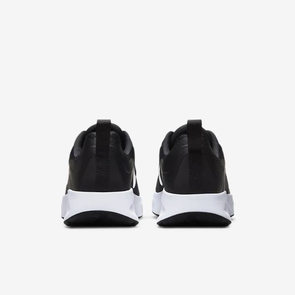 Women's Nike Wearallday Trainers Black / White | NK087OKM