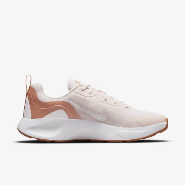 Women's Nike Wearallday Trainers Light Pink / Light Brown / White | NK651LFI