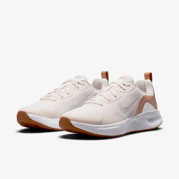 Women's Nike Wearallday Trainers Light Pink / Light Brown / White | NK651LFI