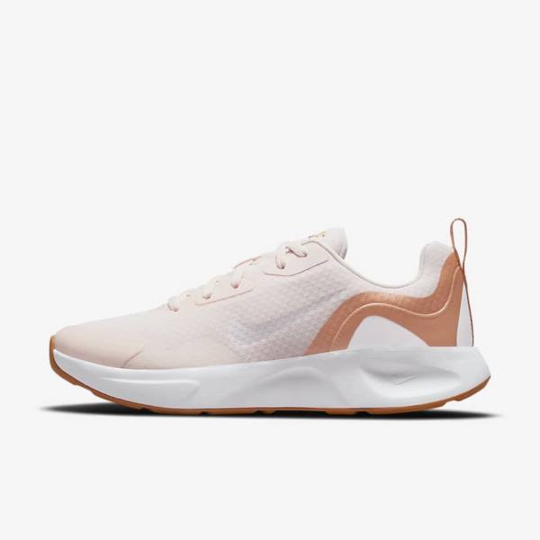 Women\'s Nike Wearallday Trainers Light Pink / Light Brown / White | NK651LFI