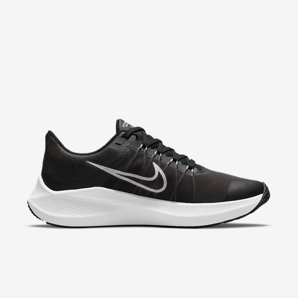 Women's Nike Winflo 8 Road Running Shoes Black / Dark Grey / Light Grey / White | NK268JVS