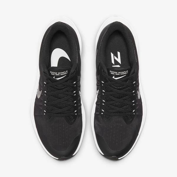 Women's Nike Winflo 8 Road Running Shoes Black / Dark Grey / Light Grey / White | NK268JVS