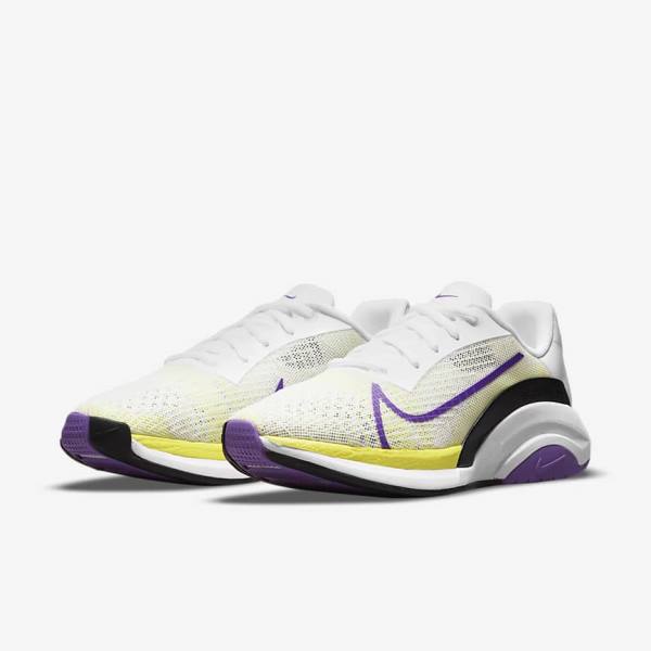 Women's Nike ZoomX SuperRep Surge Endurance Class Training Shoes White / Black / Light Lemon | NK256FRB