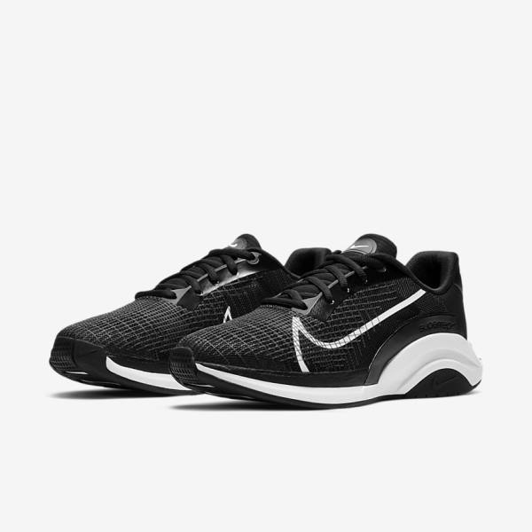 Women's Nike ZoomX SuperRep Surge Endurance Class Training Shoes Black / White | NK450TYW