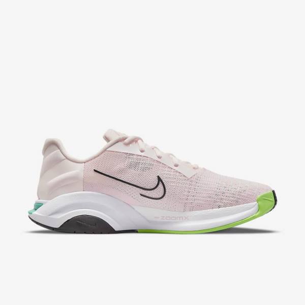 Women's Nike ZoomX SuperRep Surge Endurance Class Training Shoes Light Pink / Green / Black | NK567QHW