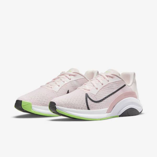 Women's Nike ZoomX SuperRep Surge Endurance Class Training Shoes Light Pink / Green / Black | NK567QHW