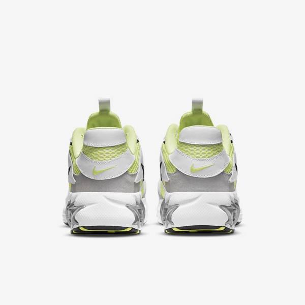 Women's Nike Zoom Air Fire Trainers White / Light Lemon / Black / Metal Silver | NK180TAZ