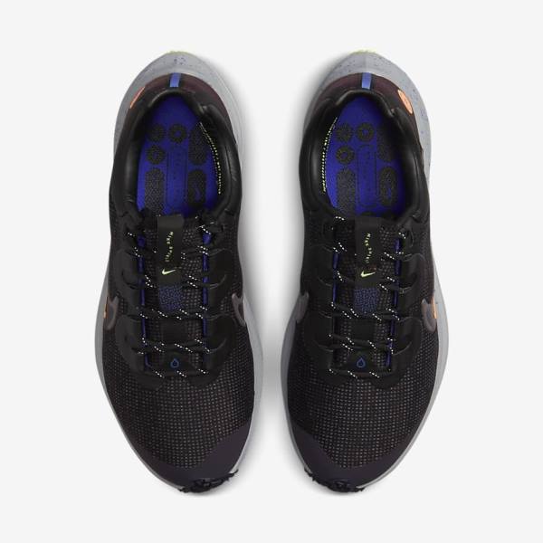 Women's Nike Zoom Winflo 8 Shield Weatherised Road Running Shoes Black / Orange / Purple | NK907CEZ