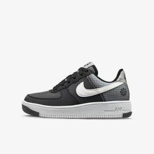 Kids' Nike Air Force 1 Crater Older Trainers Black / White | NK254QZC