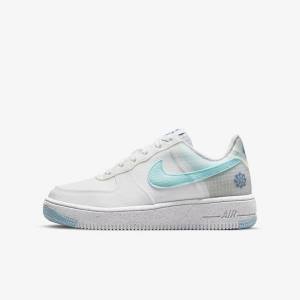 Kids' Nike Air Force 1 Crater Older Trainers White / Blue | NK543GOC