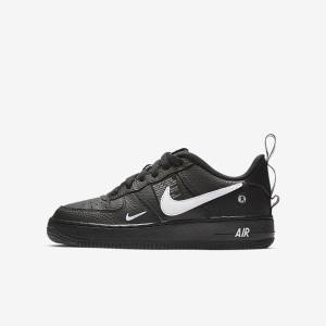 Kids' Nike Air Force 1 LV8 Utility Older Trainers Black / Yellow / White | NK264CGF