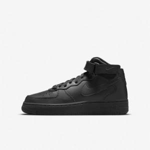 Kids' Nike Air Force 1 Mid LE Older Trainers Black | NK695GRD