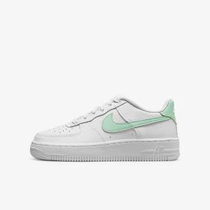 Kids' Nike Air Force 1 Older Trainers White / Mint | NK958JHC