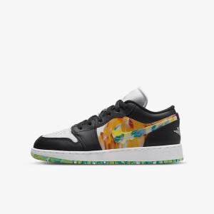 Kids' Nike Air Jordan 1 Low SE Older Trainers Black / Orange / White | NK923GET