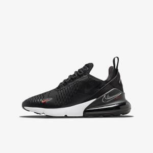 Kids' Nike Air Max 270 Older Trainers Black / Grey | NK651QDT