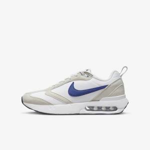 Kids' Nike Air Max Dawn Older Trainers White / Light Beige / Black / Royal | NK642NPB