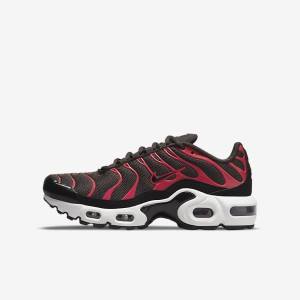 Kids' Nike Air Max Plus Older Trainers Grey / Red / White / Black | NK897JHR