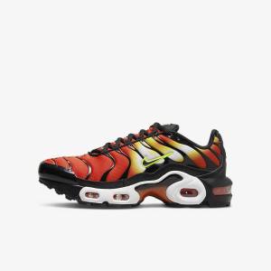 Kids' Nike Air Max Plus Older Trainers Orange / Gold / Black | NK956JCO