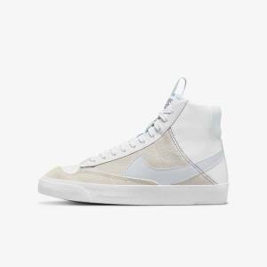 Kids' Nike Blazer Mid 77 SE Dance Older Trainers White / Blue Grey | NK985EBV