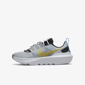 Kids' Nike Crater Impact Older Trainers Light Grey / Blue / White | NK693GVP