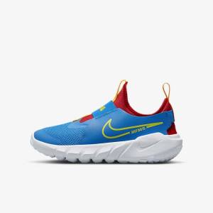 Kids' Nike Flex Runner 2 Older Road Running Shoes Blue / Red / Gold / Green | NK869OXF