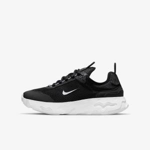 Kids' Nike React Live Older Trainers Black / Dark Grey / White | NK067REP