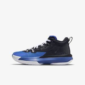 Kids' Nike Zion 1 Older Basketball Shoes Black / Royal / White | NK396TUV