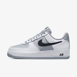 Men's Nike Air Force 1 07 LV8 Trainers White / Grey / Black | NK560IYF