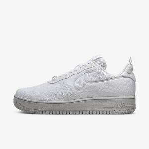 Men's Nike Air Force 1 Crater Flyknit Next Nature Trainers White / Platinum / White | NK695CJM