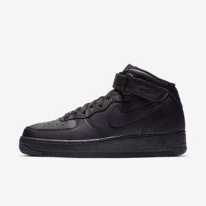 Men's Nike Air Force 1 Mid 07 Trainers Black | NK907FWX