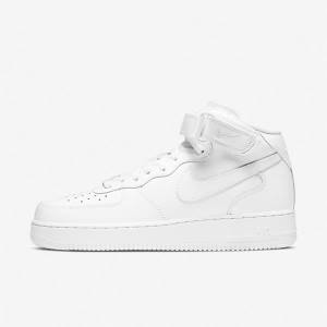 Men's Nike Air Force 1 Mid 07 Trainers White | NK482PMB