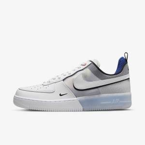 Men's Nike Air Force 1 React Trainers White / Light Blue / Royal Blue / White | NK034XYQ