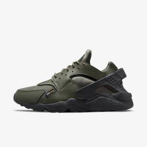 Men's Nike Air Huarache Trainers Khaki / Black / Gold / Khaki | NK487AJU