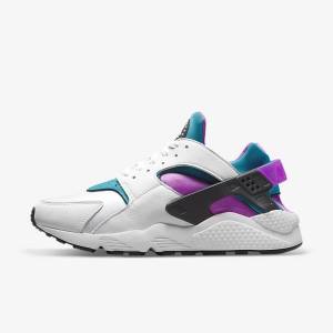 Men's Nike Air Huarache Trainers White / Black | NK174RDF