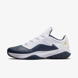 Men's Nike Air Jordan 11 CMFT Low Jordan Shoes White / Navy | NK198ILM