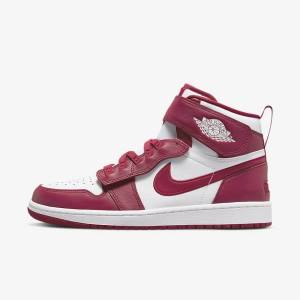 Men's Nike Air Jordan 1 Hi FlyEase Jordan Shoes Red / White | NK902GYO