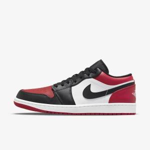 Men's Nike Air Jordan 1 Low Jordan Shoes Red / Black / White | NK298TIX