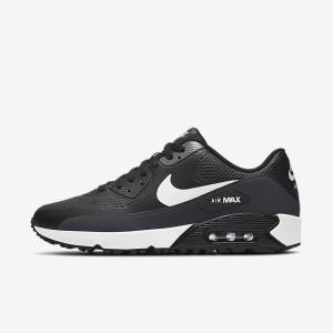 Men's Nike Air Max 90 G Golf Shoes Black / Dark Grey / White | NK816YZN