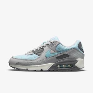 Men's Nike Air Max 90 Trainers Grey / Platinum | NK931XRV