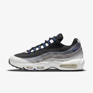 Men's Nike Air Max 95 Trainers Black / Dark Grey / Blue | NK049HTO