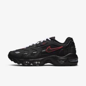 Men's Nike Air Max 96 II Trainers Black / Red / White | NK945PIW