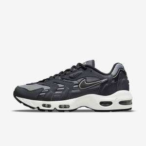 Men's Nike Air Max 96 II Trainers Grey / Dark Grey / White / Black | NK043RDU