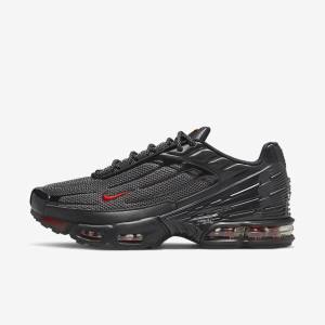 Men's Nike Air Max Plus 3 Trainers Black / Silver / Red | NK394DLB