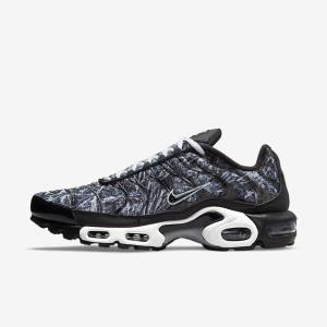 Men's Nike Air Max Plus Trainers Black / White / Dark Grey / Black | NK237CQE